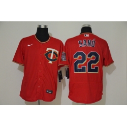 Twins 22 Miguel Sano Red 2020 Nike Cool Base Jersey