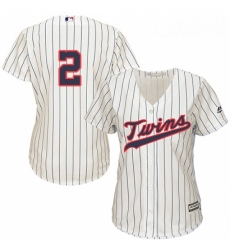 Womens Majestic Minnesota Twins 2 Brian Dozier Authentic Cream Alternate Cool Base MLB Jersey