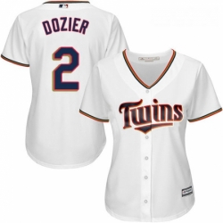 Womens Majestic Minnesota Twins 2 Brian Dozier Authentic White Home Cool Base MLB Jersey