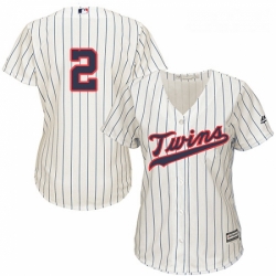Womens Majestic Minnesota Twins 2 Brian Dozier Replica Cream Alternate Cool Base MLB Jersey