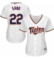 Womens Majestic Minnesota Twins 22 Miguel Sano Authentic White Home Cool Base MLB Jersey
