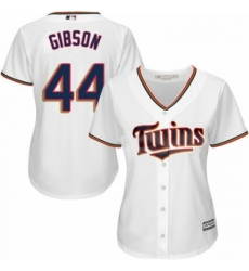 Womens Majestic Minnesota Twins 44 Kyle Gibson Authentic White Home Cool Base MLB Jersey 
