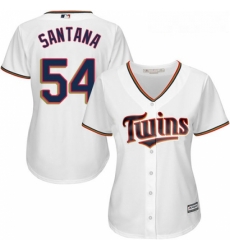 Womens Majestic Minnesota Twins 54 Ervin Santana Authentic White Home Cool Base MLB Jersey