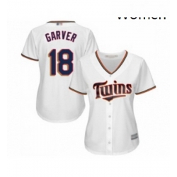 Womens Minnesota Twins 18 Mitch Garver Replica White Home Cool Base Baseball Jersey 
