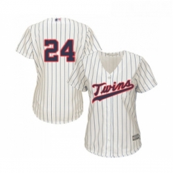 Womens Minnesota Twins 24 C J Cron Replica Cream Alternate Cool Base Baseball Jersey 