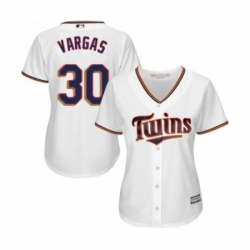 Womens Minnesota Twins 30 Kennys Vargas Replica White Home Cool Base Baseball Jersey