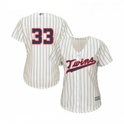 Womens Minnesota Twins 33 Martin Perez Replica Cream Alternate Cool Base Baseball Jersey 