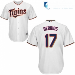 Youth Majestic Minnesota Twins 17 Jose Berrios Authentic White Home Cool Base MLB Jersey