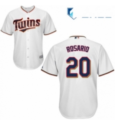 Youth Majestic Minnesota Twins 20 Eddie Rosario Authentic White Home Cool Base MLB Jersey 