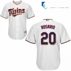 Youth Majestic Minnesota Twins 20 Eddie Rosario Authentic White Home Cool Base MLB Jersey 
