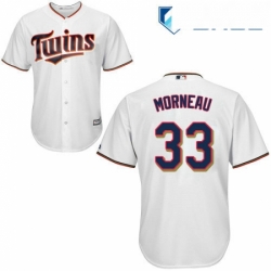 Youth Majestic Minnesota Twins 33 Justin Morneau Authentic White Home Cool Base MLB Jersey