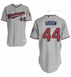 Youth Majestic Minnesota Twins 44 Kyle Gibson Replica Grey Road Cool Base MLB Jersey 