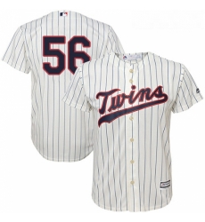 Youth Majestic Minnesota Twins 56 Fernando Rodney Authentic Cream Alternate Cool Base MLB Jersey 