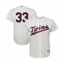 Youth Minnesota Twins 33 Martin Perez Replica Cream Alternate Cool Base Baseball Jersey 