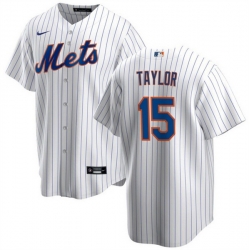 Men New York Mets 15 Tyrone Taylor White Cool Base Stitched Baseball Jersey