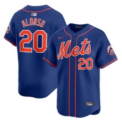Men New York Mets 20 Pete Alonso Royal 2024 Alternate Limited Stitched Baseball Jersey