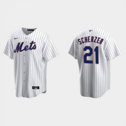 Men New York Mets 21 Max Scherzer White Cool Base Stitched Baseball jersey