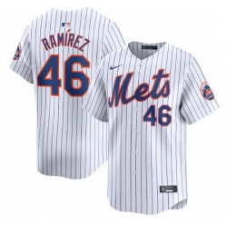 Men New York Mets 46 Yohan Ramirez White 2024 Home Limited Stitched Baseball Jersey
