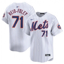 Men New York Mets 71 Sean Reid Fole White 2024 Home Limited Stitched Baseball Jersey