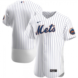 Men New York Mets Men Nike White Home 2020 Flex Base Official Team MLB Jersey