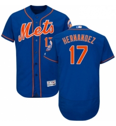 Mens Majestic New York Mets 17 Keith Hernandez Royal Blue Alternate Flex Base Authentic Collection MLB Jersey