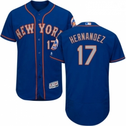 Mens Majestic New York Mets 17 Keith Hernandez RoyalGray Alternate Flex Base Authentic Collection MLB Jersey