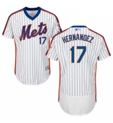 Mens Majestic New York Mets 17 Keith Hernandez White Alternate Flex Base Authentic Collection MLB Jersey