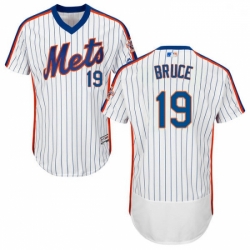 Mens Majestic New York Mets 19 Jay Bruce White Alternate Flex Base Authentic Collection MLB Jersey