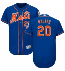 Mens Majestic New York Mets 20 Neil Walker Royal Blue Alternate Flex Base Authentic Collection MLB Jersey
