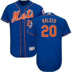 Mens Majestic New York Mets 20 Neil Walker Royal Blue Alternate Flex Base Authentic Collection MLB Jersey