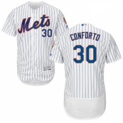 Mens Majestic New York Mets 30 Michael Conforto White Home Flex Base Authentic Collection MLB Jersey