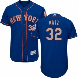 Mens Majestic New York Mets 32 Steven Matz RoyalGray Alternate Flex Base Authentic Collection MLB Jersey