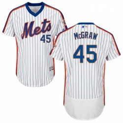 Mens Majestic New York Mets 45 Tug McGraw White Alternate Flex Base Authentic Collection MLB Jersey