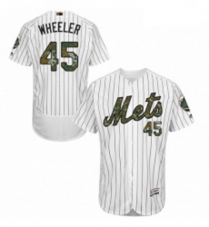 Mens Majestic New York Mets 45 Zack Wheeler Authentic White 2016 Memorial Day Fashion Flex Base MLB Jersey 