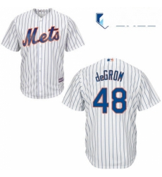 Mens Majestic New York Mets 48 Jacob deGrom Replica White Home Cool Base MLB Jersey