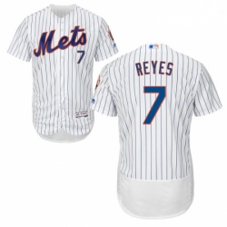 Mens Majestic New York Mets 7 Jose Reyes White Flexbase Authentic Collection MLB Jersey