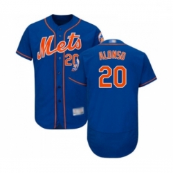 Mens New York Mets 20 Pete Alonso Royal Blue Alternate Flex Base Authentic Collection Baseball Jersey
