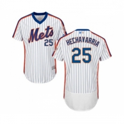 Mens New York Mets 25 Adeiny Hechavarria White Alternate Flex Base Authentic Collection Baseball Jersey