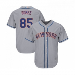 Mens New York Mets 85 Carlos Gomez Replica Grey Road Cool Base Baseball Jersey 