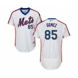 Mens New York Mets 85 Carlos Gomez White Alternate Flex Base Authentic Collection Baseball Jersey
