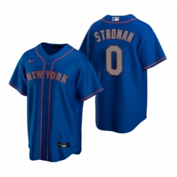 Mens Nike New York Mets 0 Marcus Stroman Royal Alternate Road Stitched Baseball Jersey