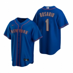Mens Nike New York Mets 1 Amed Rosario Royal Alternate Road Stitched Baseball Jersey