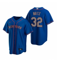 Mens Nike New York Mets 32 Steven Matz Royal Alternate Road Stitched Baseball Jerse