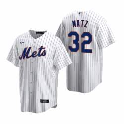 Mens Nike New York Mets 32 Steven Matz White 2020 Home Stitched Baseball Jerse