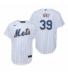 Mens Nike New York Mets 39 Edwin Diaz White Home Stitched Baseball Jersey