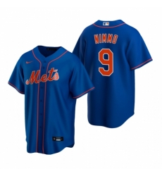 Mens Nike New York Mets 9 Brandon Nimmo Royal Alternate Stitched Baseball Jersey