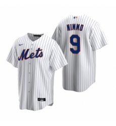 Mens Nike New York Mets 9 Brandon Nimmo White 2020 Home Stitched Baseball Jersey