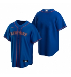 Mens Nike New York Mets Blank Royal Alternate Road Stitched Baseball Jersey