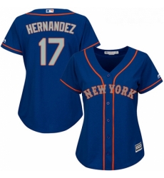 Womens Majestic New York Mets 17 Keith Hernandez Replica Royal Blue Alternate Road Cool Base MLB Jersey