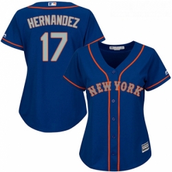 Womens Majestic New York Mets 17 Keith Hernandez Replica Royal Blue Alternate Road Cool Base MLB Jersey